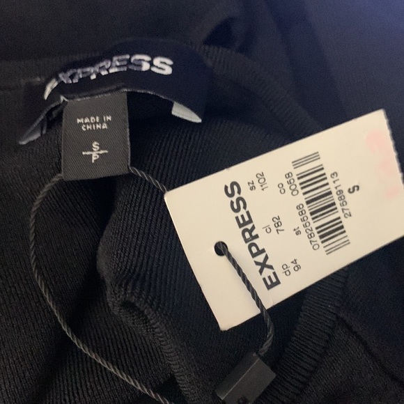 Express Black Sleeveless Fit And Flare Sweater Dress- NWT - Picture 14 of 15